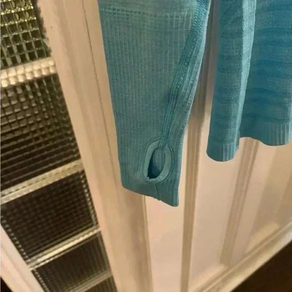 Lululemon swiftly long sleeve athletic tee blue/green size 6 - Picture 3 of 9